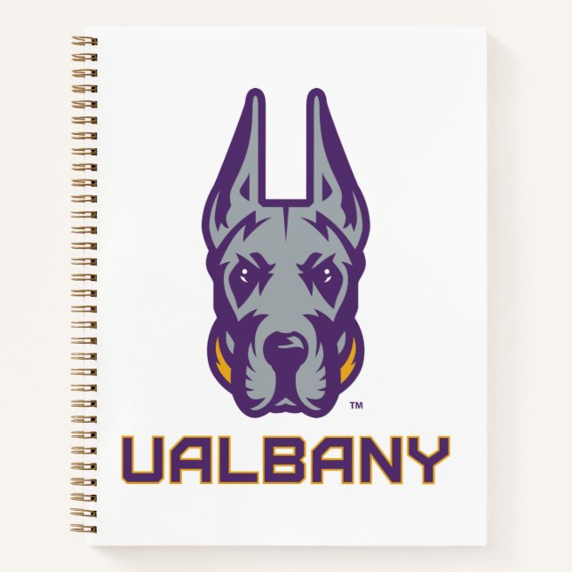 Cuaderno Universidad de Albany Great Danes (Anverso)