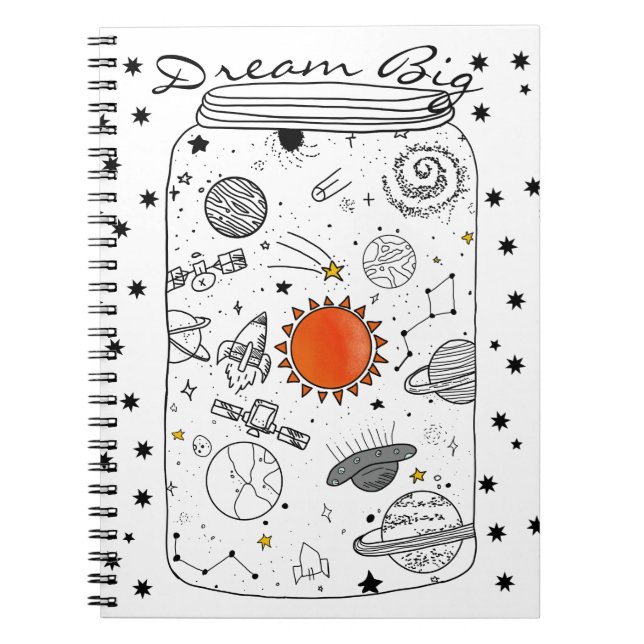 Cuaderno Universo en un diario ideal grande del sueño del (Frente)