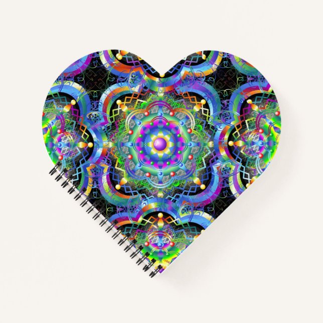 Cuaderno Universo Mandala Colores Psicodélicos (Anverso)