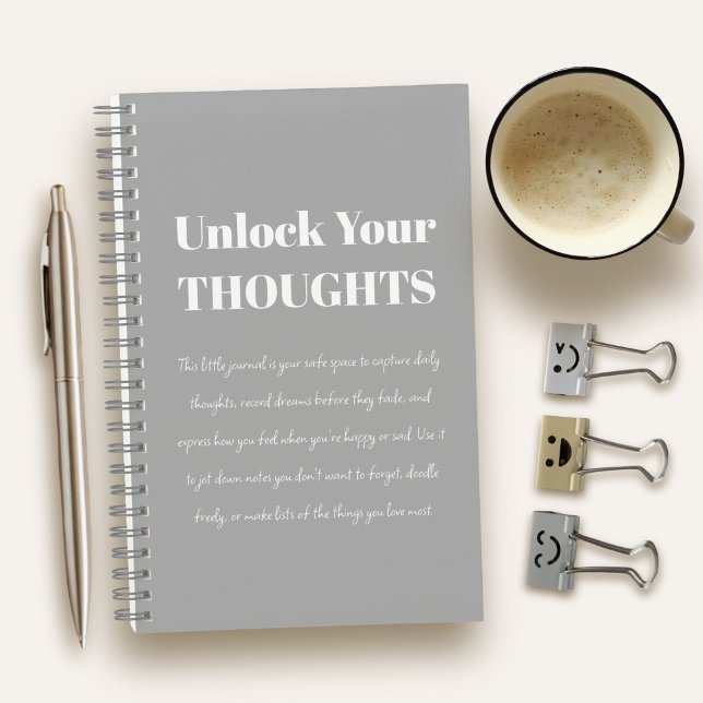Cuaderno Unlock Your Thoughts | Minimal Journal (Subido por el creador)