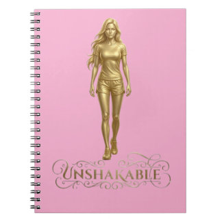 Cuaderno Unshakable: Power Written in Gold notebook pink 