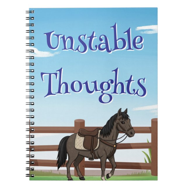 Cuaderno Unstable Thoughts, horse and pasture  (Frente)