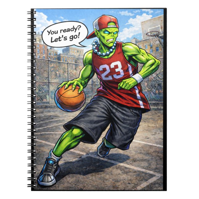 Cuaderno Urban Alien Basketball Player - Comic Style Art (Frente)