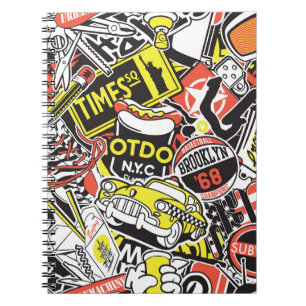 Cuaderno Urbano de Nueva York: retazos pegatinas.