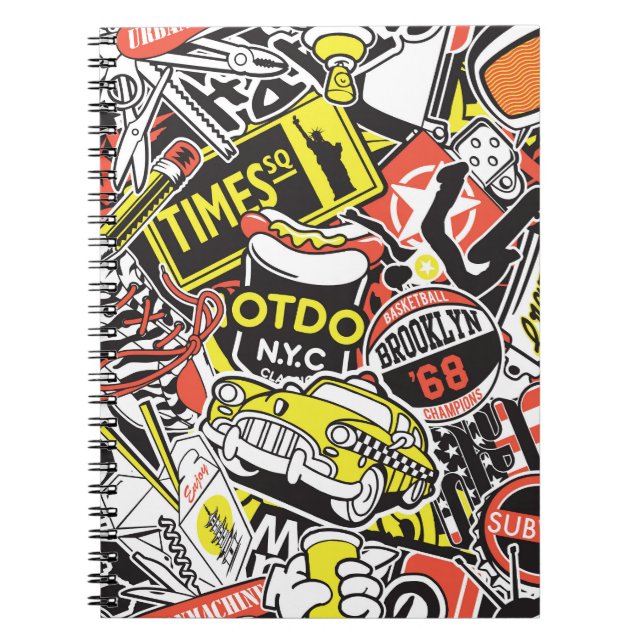 Cuaderno Urbano de Nueva York: retazos pegatinas. (Frente)