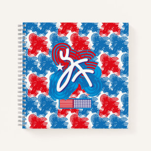 CUADERNO USA/EEUU FLAG SIMPLIFIED TEXT BY MASANSER PIXELAT