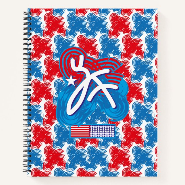 CUADERNO USA/EEUU FLAG SIMPLIFIED TEXT BY MASANSER PIXELAT (Anverso)