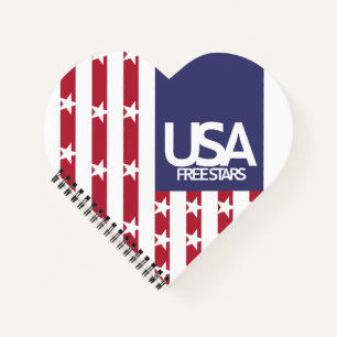 CUADERNO USA/EEUU FREE STARS FLAG BY MASANSER PIXELAT