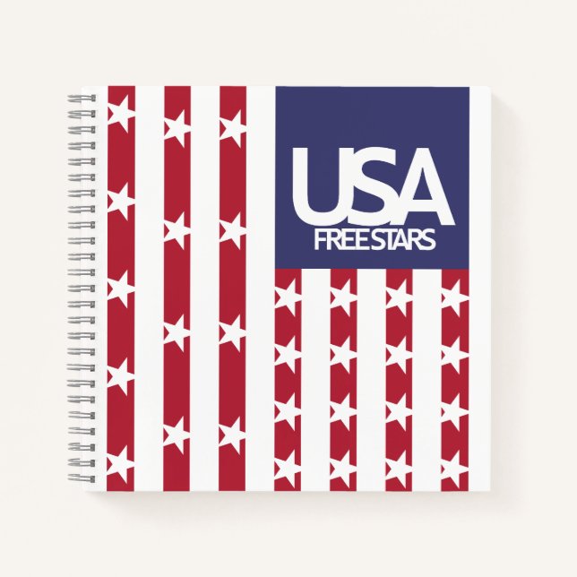 CUADERNO USA/EEUU FREE STARS FLAG BY MASANSER PIXELAT (Anverso)