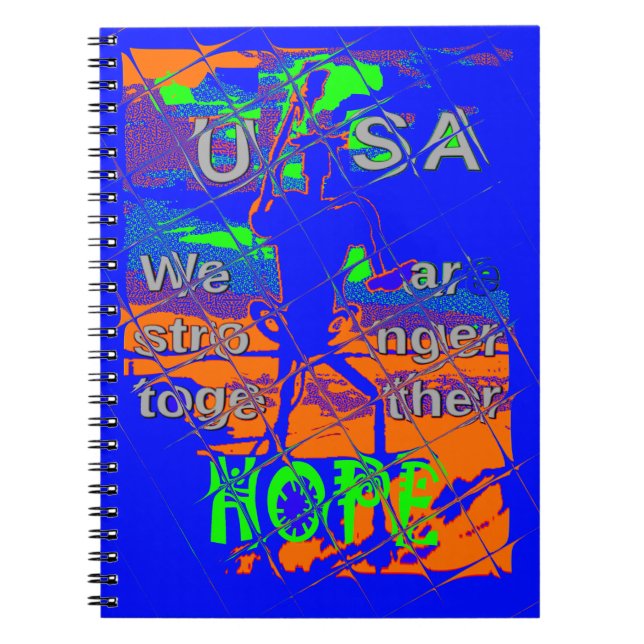 Cuaderno USA Hillary Hope We Are Stronger (Frente)