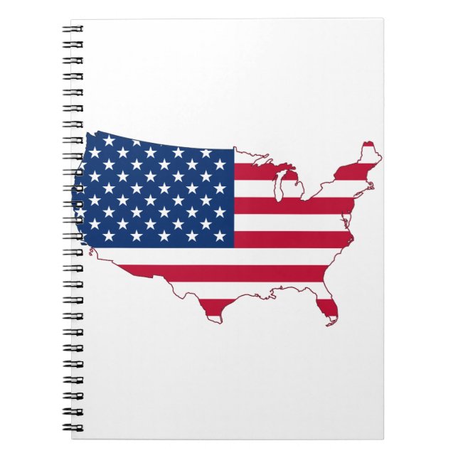 Cuaderno USA Map-map-usa-america-maps-estados unidos (Frente)