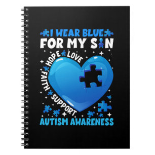 Cuaderno Uso Azul Para Concienciar Sobre El Autismo De Mi H