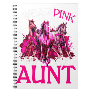 Cuaderno Uso Rosa Para Mis Caballos De Cáncer De Mama.