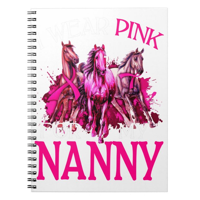 Cuaderno Uso Rosa Para Mis Caballos De Cáncer De Mama De Na (Frente)