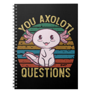 Cuaderno Usted Axolotl cuestiona a Retro 90s Funny Axolotl