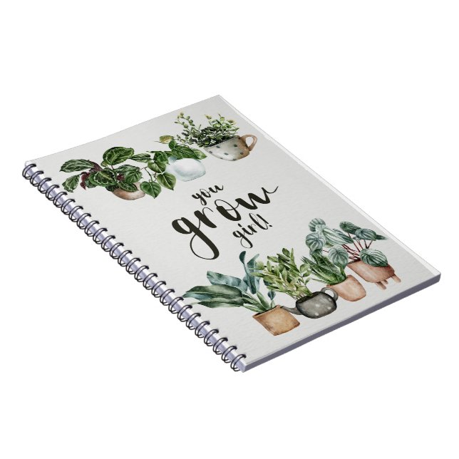 Cuaderno Usted crece Chica - Amantes de la planta de la cas (Lado Derecho)