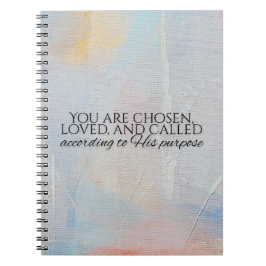 Cuaderno Usted es elegido versículo de la Biblia tipografía
