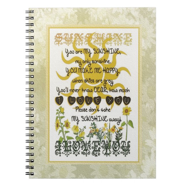 Cuaderno Usted es mi sol (Frente)