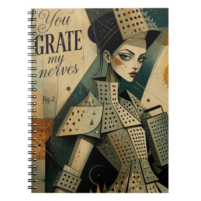 Cuaderno Usted Me Ralla Los Nervios Rallador De Queso Modas (Frente)