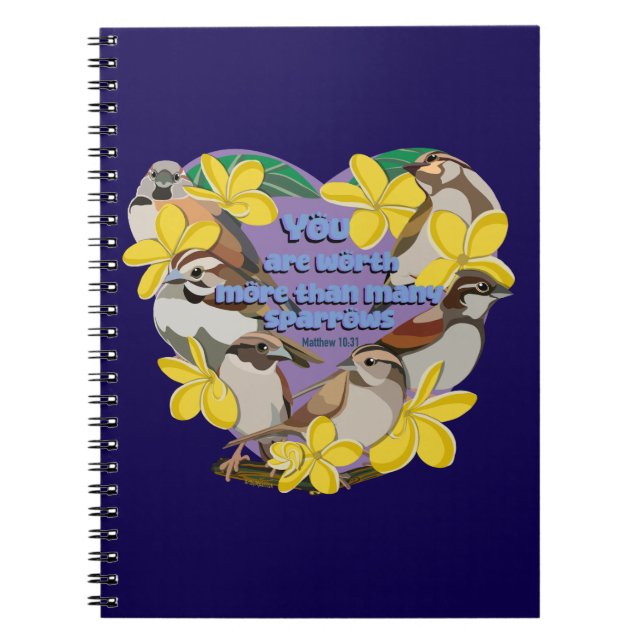 Cuaderno Usted vale más que muchos gorriones (Frente)