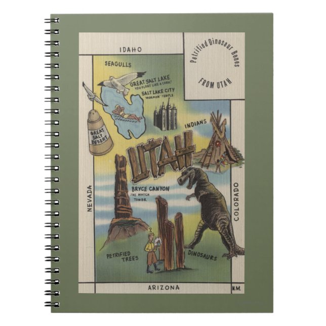 Cuaderno UtahImágenes de sitios a ver en UtahUtah (Frente)