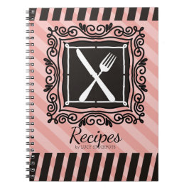 Cuaderno utensilios de color personalizado emblema cocina c