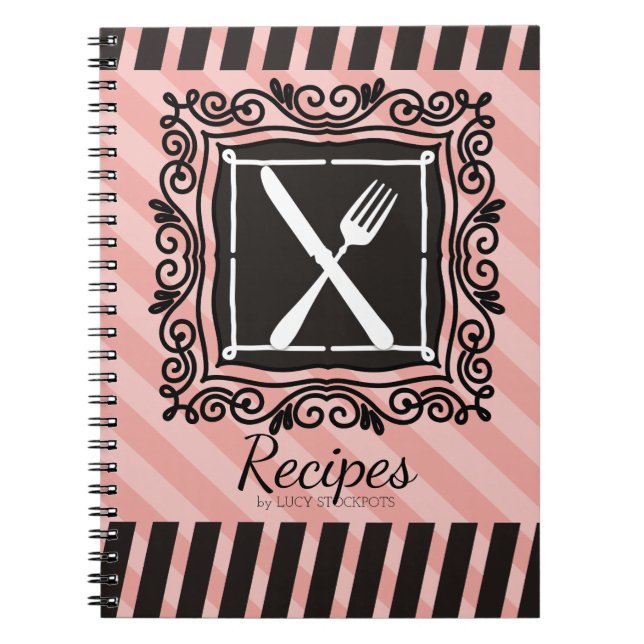 Cuaderno utensilios de color personalizado emblema cocina c (Frente)