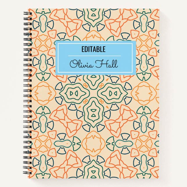 Cuaderno Útiles Escolares Monograma para Maestros (Anverso)