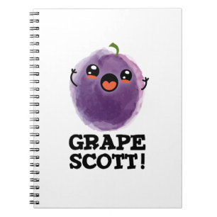Cuaderno Uva Scott Fruta Divertida Chiste de Uva 