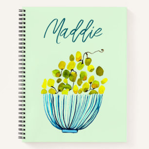 Cuaderno uvas acuarelas