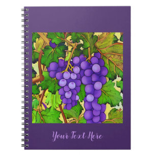 Cuaderno Uvas moradas en una uva