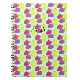 Cuaderno Uvas Rojas, Verdes Y Púrpura