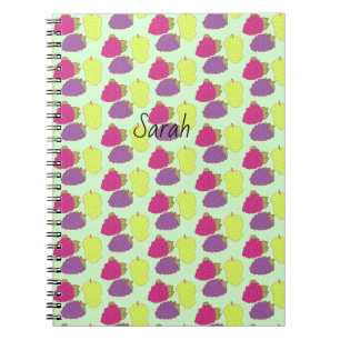 Cuaderno Uvas Rojas, Verdes Y Púrpura