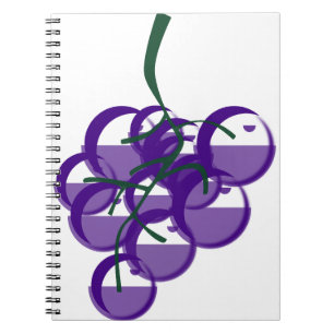 Cuaderno Uvas Vino Fruta Lilac Alimentos Vinos
