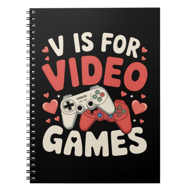 Cuaderno V Es Para Videojuegos Divertidos Día de San Valent (Frente)