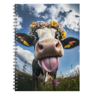 Cuaderno Vaca alegre en flor