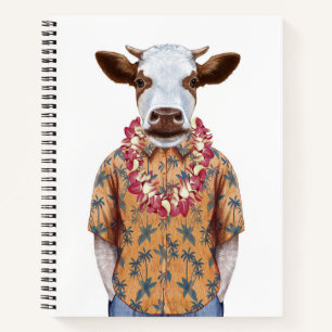 Cuaderno Vaca Camisas de Hawái