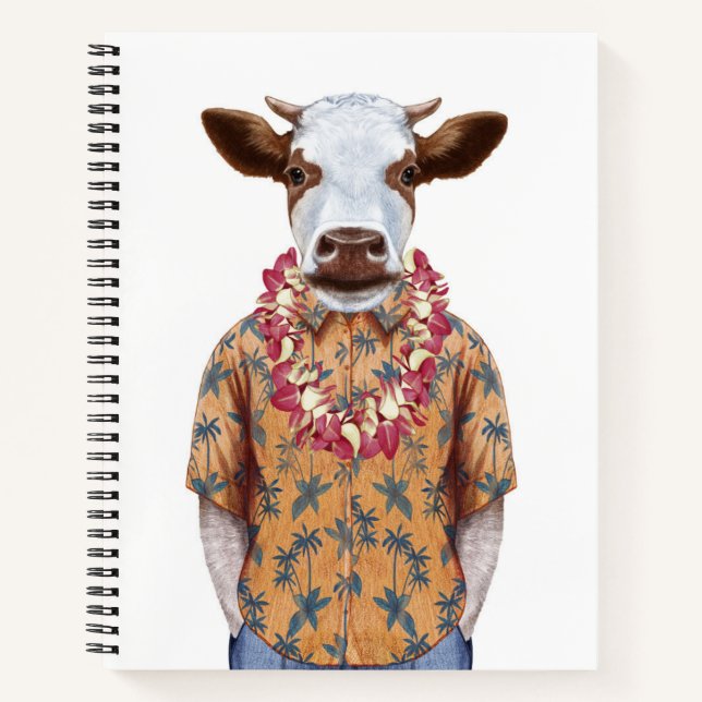 Cuaderno Vaca Camisas de Hawái (Anverso)