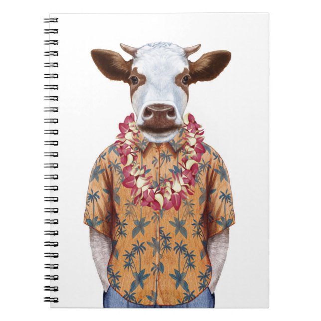 Cuaderno Vaca Camisas Hawaianas (Frente)