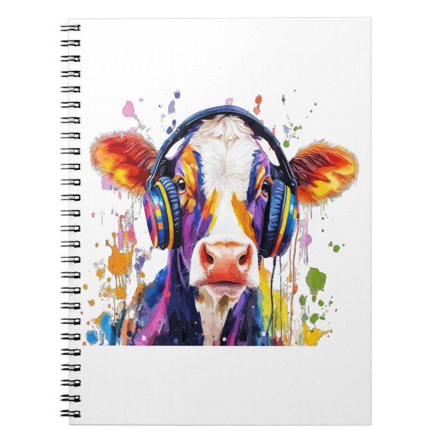 Cuaderno Vaca colorida de Highland (Frente)