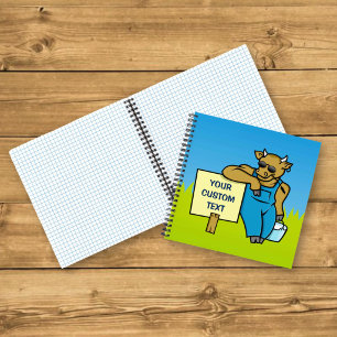 Cuaderno Vaca con letrero