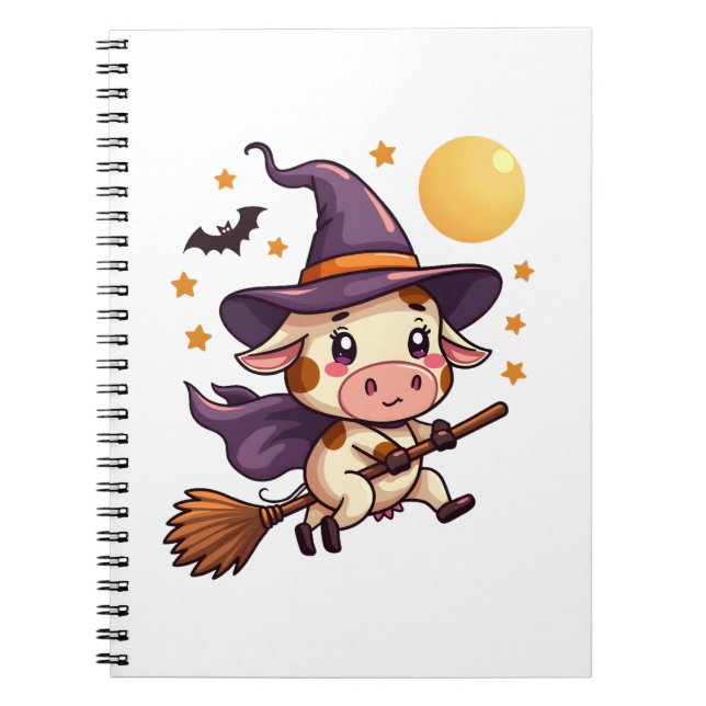 Cuaderno Vaca de bruja en un bastón de labios (Frente)