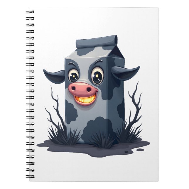 Cuaderno Vaca de cartón de leche maldición (Frente)