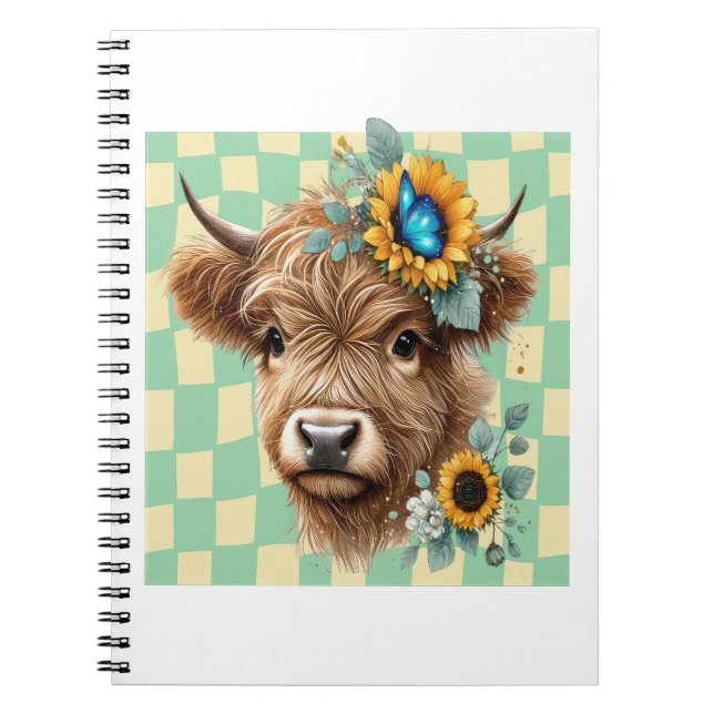 Cuaderno Vaca de girasol, vaca de la montaña (Frente)