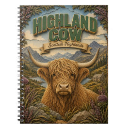 Cuaderno Vaca de las Tierras Altas Tierras Altas de Escocia