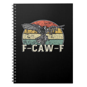 Cuaderno Vaca divertida F-Caw-F Pájaro divertido Vintage At