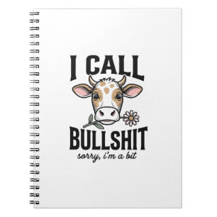 Cuaderno Vaca Divertida Llamo Diseño de Camiseta Vintage_1