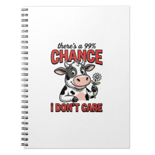 Cuaderno Vaca Divertida Por Casualidad No Me Importa Vintag