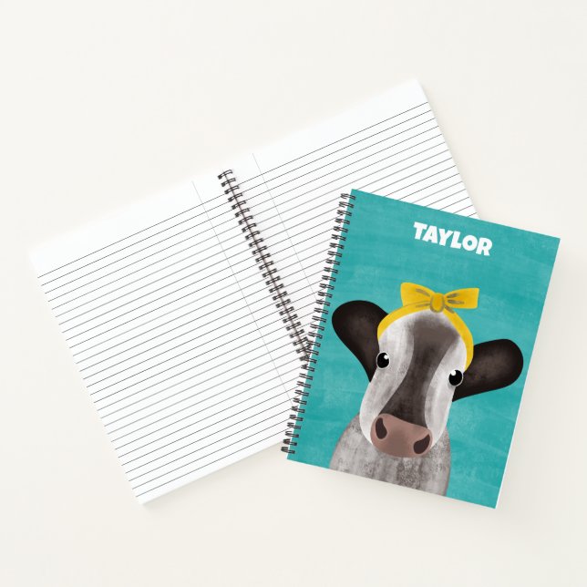 Cuaderno Vaca dulce con barba personalizada (Interior)