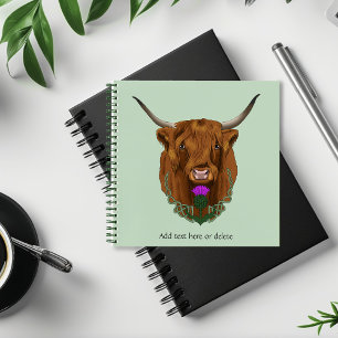 Cuaderno Vaca Escocesa de las Tierras Altas Púrpura Cardo C